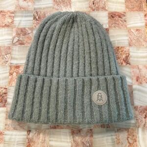 Sage Green ribbed beanie hat by Steve Madden